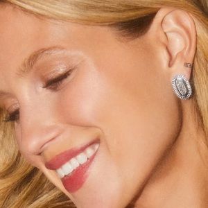 Kendra Scott Baguette Ellie Stud Earrings in Platinum Drusy